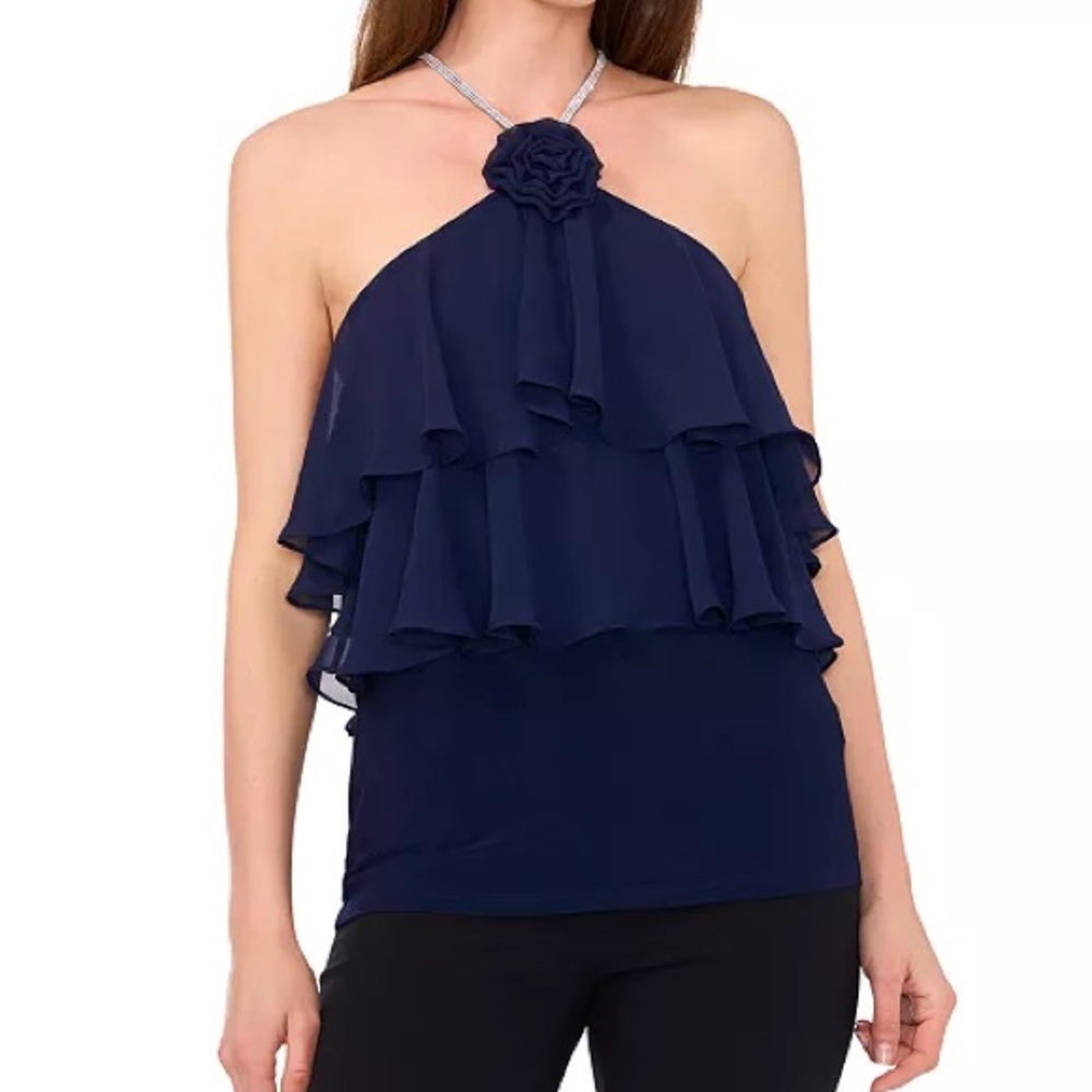 ❤️2/$25❤️ MSK Halter Strap Top (Navy)